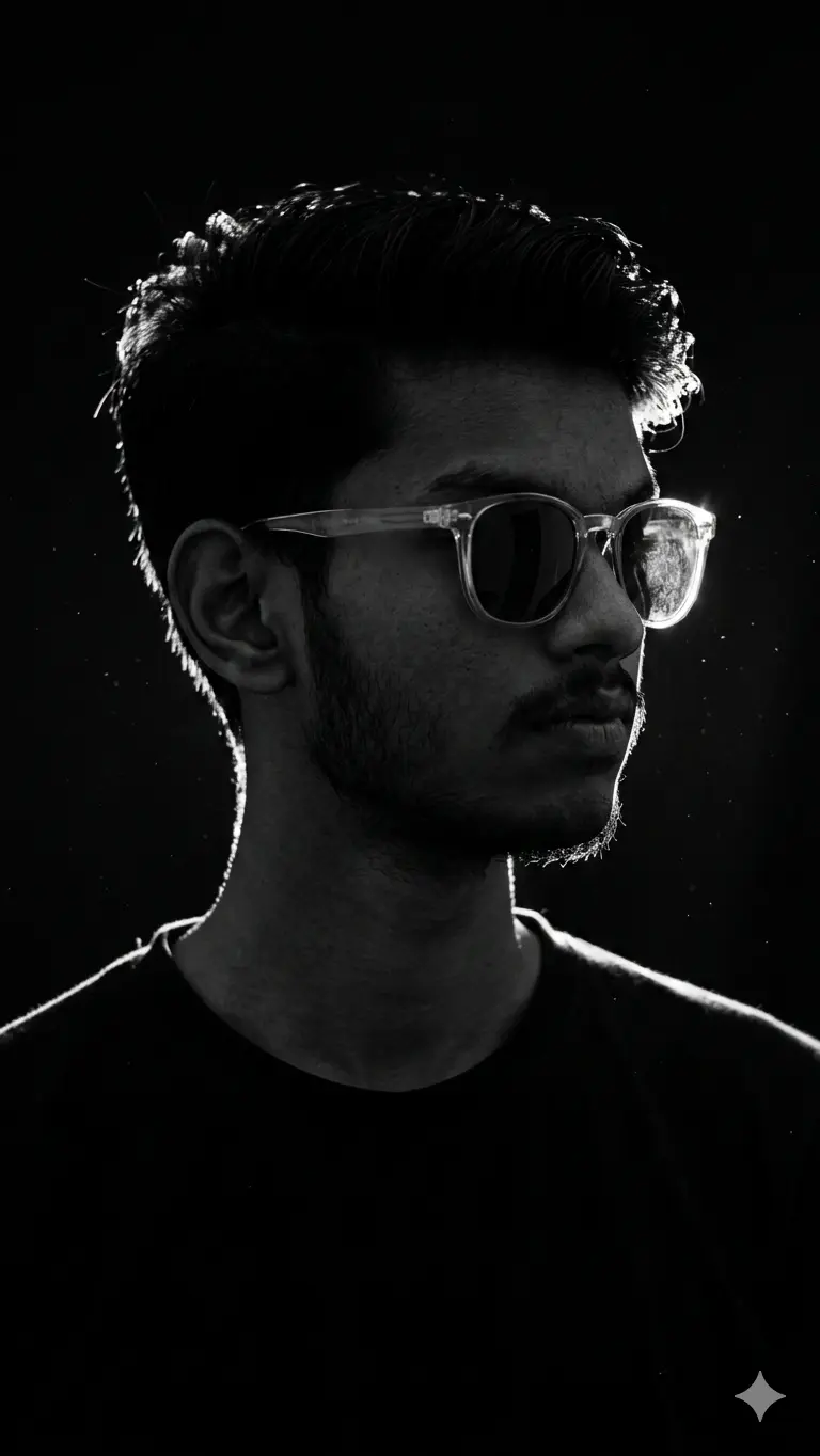 Cinematic Black & White Profile Photoshoot for Men