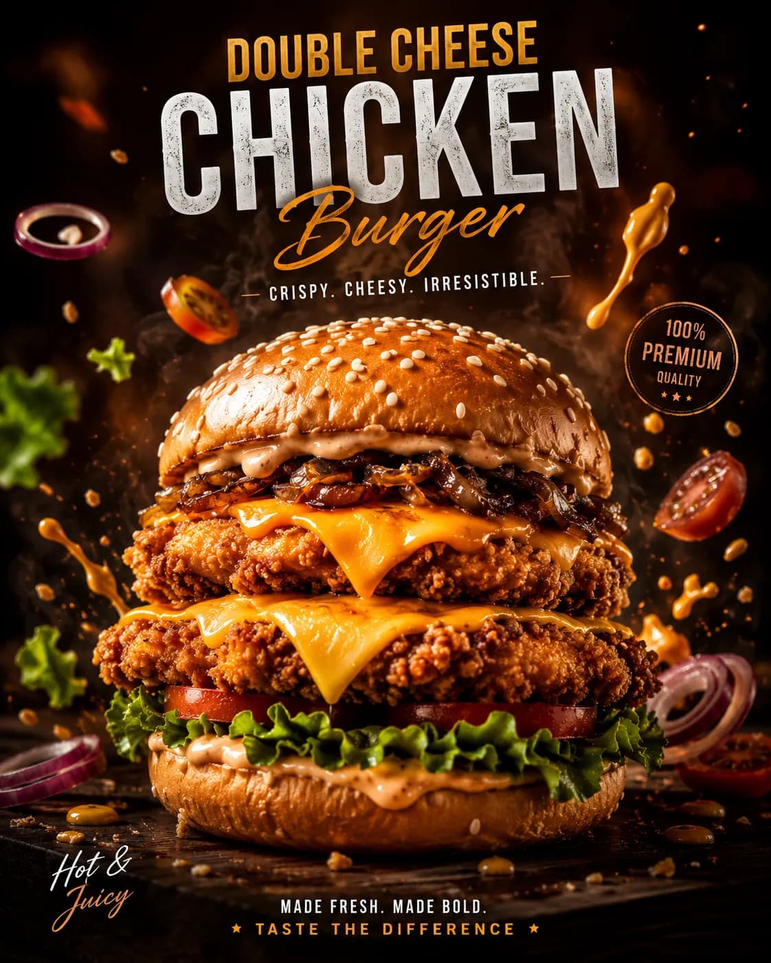 Juicy Burger Poster That Stops the Scroll on Instagram